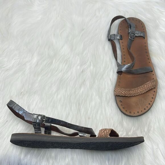 UGG Australia Jordyane Pewter Strap Sandals Sz 11 - Picture 2 of 9
